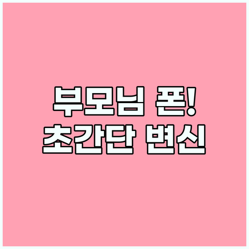 부모님 스마트폰 홈 화면 잠금과 인터페이스 단순화 전략