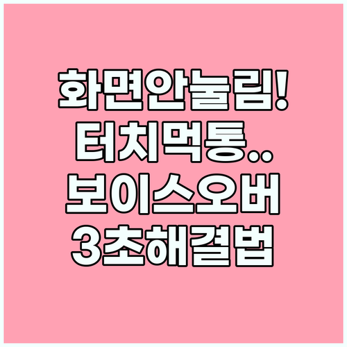 보이스오버 VoiceOver 아이폰 화면 안 눌릴 때 해결책